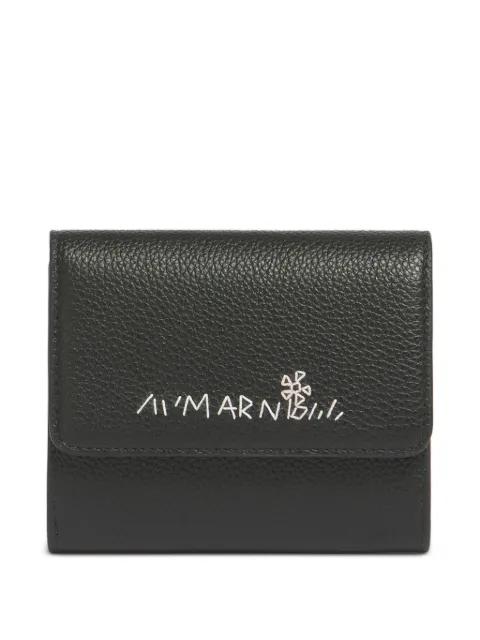 snap-button leather wallet by MARNI
