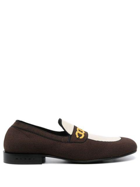 sock-style chain-print loafers by MARNI