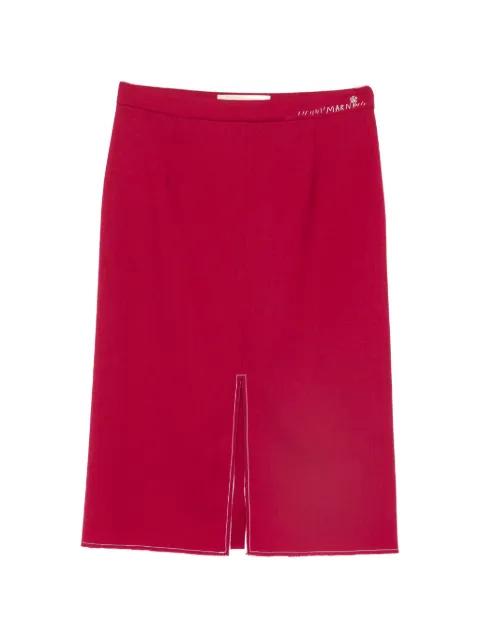split-hem midi skirt by MARNI
