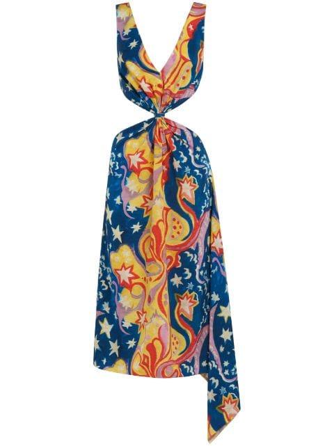 star print midi dress by MARNI