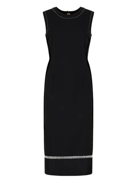 stitched-detail sleeveless midi dress by MARNI