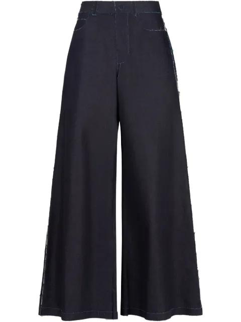 stretch-cotton wide-leg jeans by MARNI