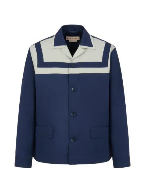 stripe yoke cuban blazer by MARNI