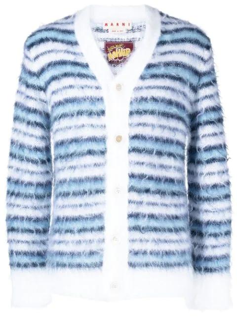 striped V-neck cardigan by MARNI