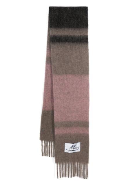 striped brushed scarf by MARNI