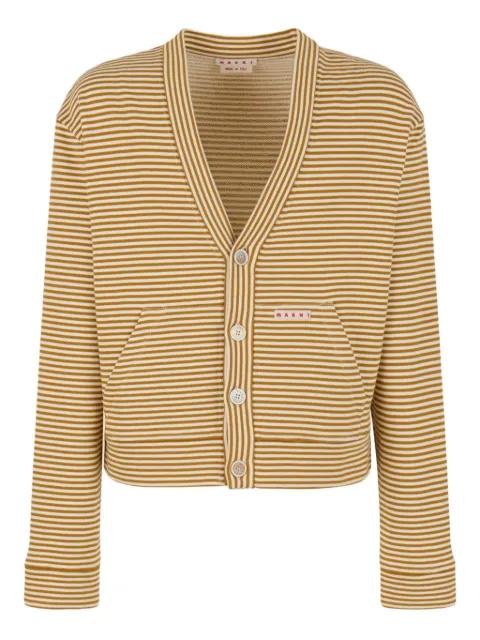 striped button-up cardigan by MARNI