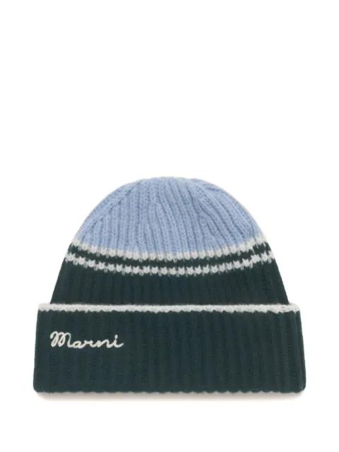 striped colour-block beanie by MARNI