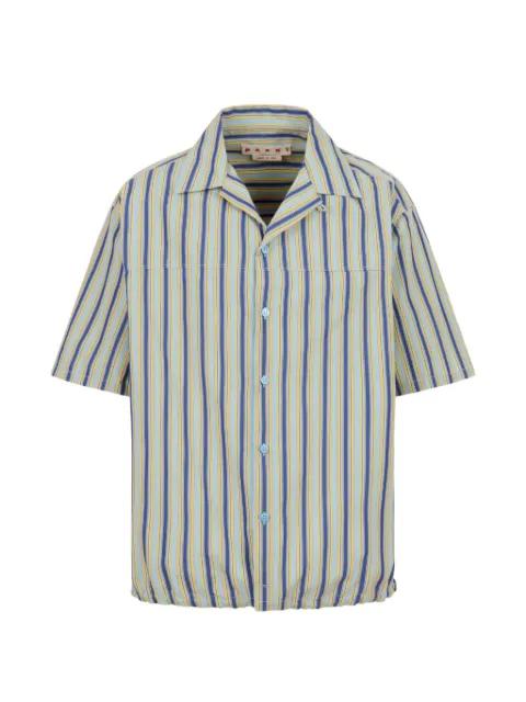 striped drawstring shirt by MARNI