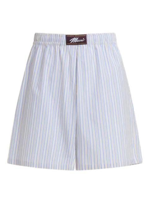 striped elasticated-waist swim shorts by MARNI