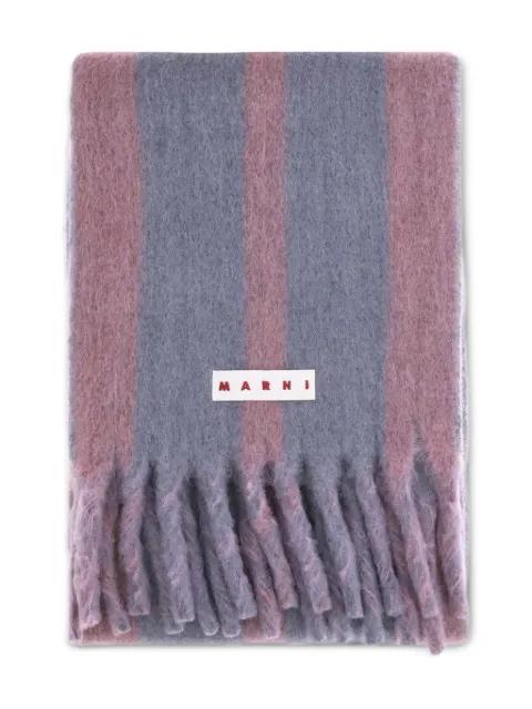 striped fringed scarf by MARNI
