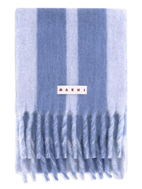 striped fringed scarf by MARNI