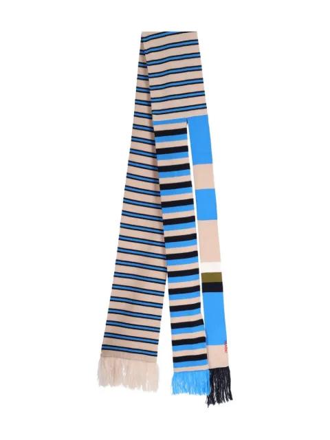 striped fringed scarf by MARNI
