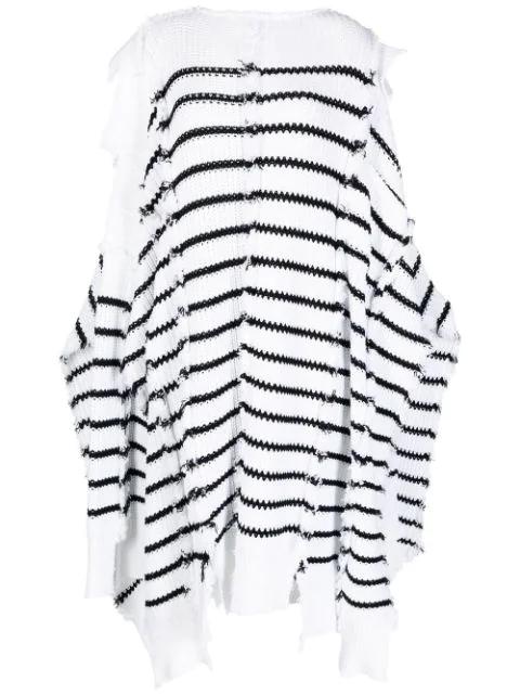 striped knitted cape by MARNI