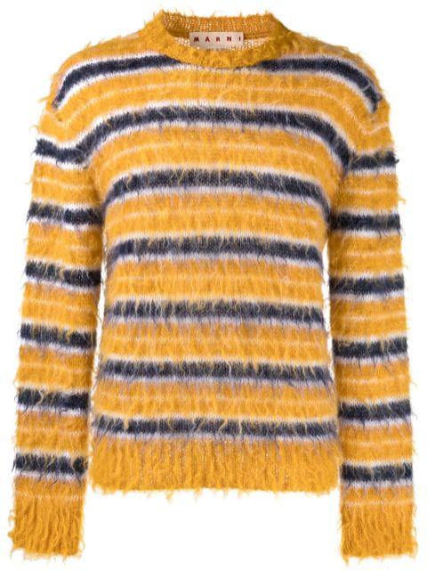 striped long-sleeve sweater by MARNI