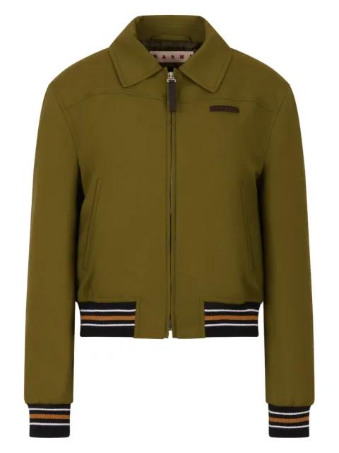 striped ribbed jacket by MARNI