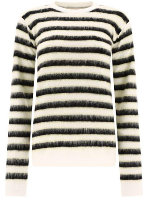 striped virgin wool jumper by MARNI