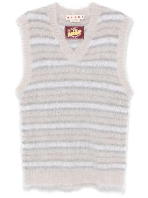 stripped knitted vest by MARNI