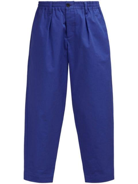 tapered organic-cotton trousers by MARNI