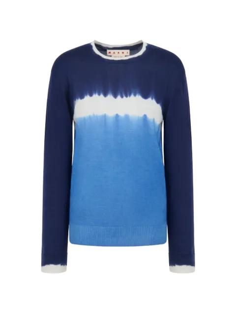 tie-dye crew-neck sweater by MARNI