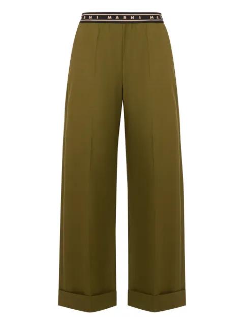 tropical wool straight-leg trousers by MARNI