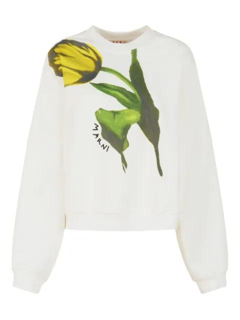 tulip-print sweatshirt by MARNI