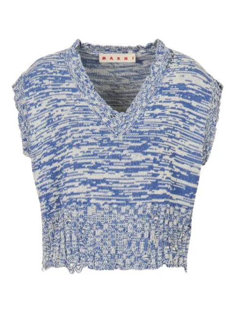 v-neck ribbed T-shirt by MARNI