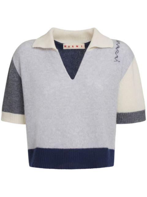 v-neck ribbed t-shirt by MARNI