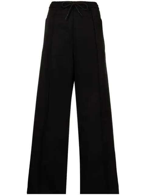 virgin-wool wide-leg track trousers by MARNI
