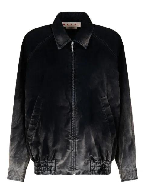 washed zip-up bomber jacket by MARNI
