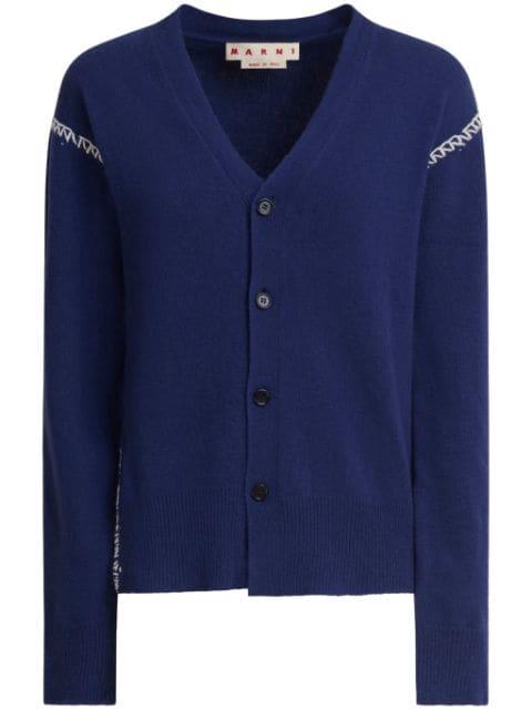 whipstitch-trim cardigan by MARNI