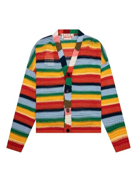 x No Vacancy Inn striped crochet cardigan by MARNI