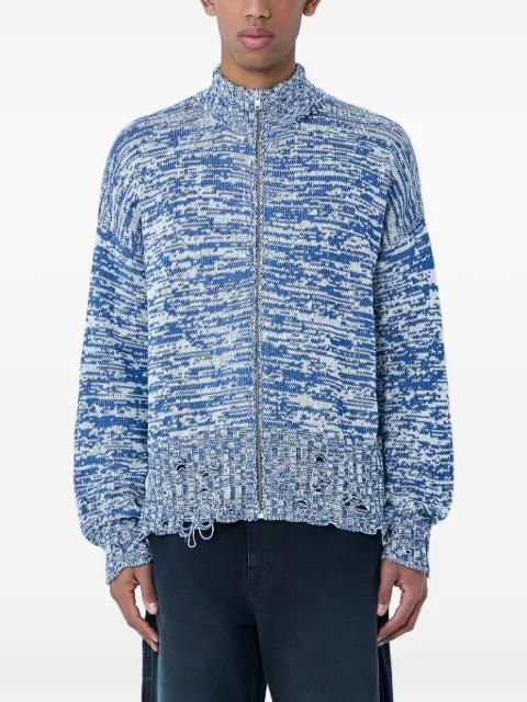 zip-up mock-neck cardigan by MARNI