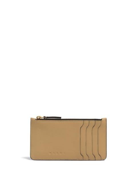 zipped leather card case by MARNI