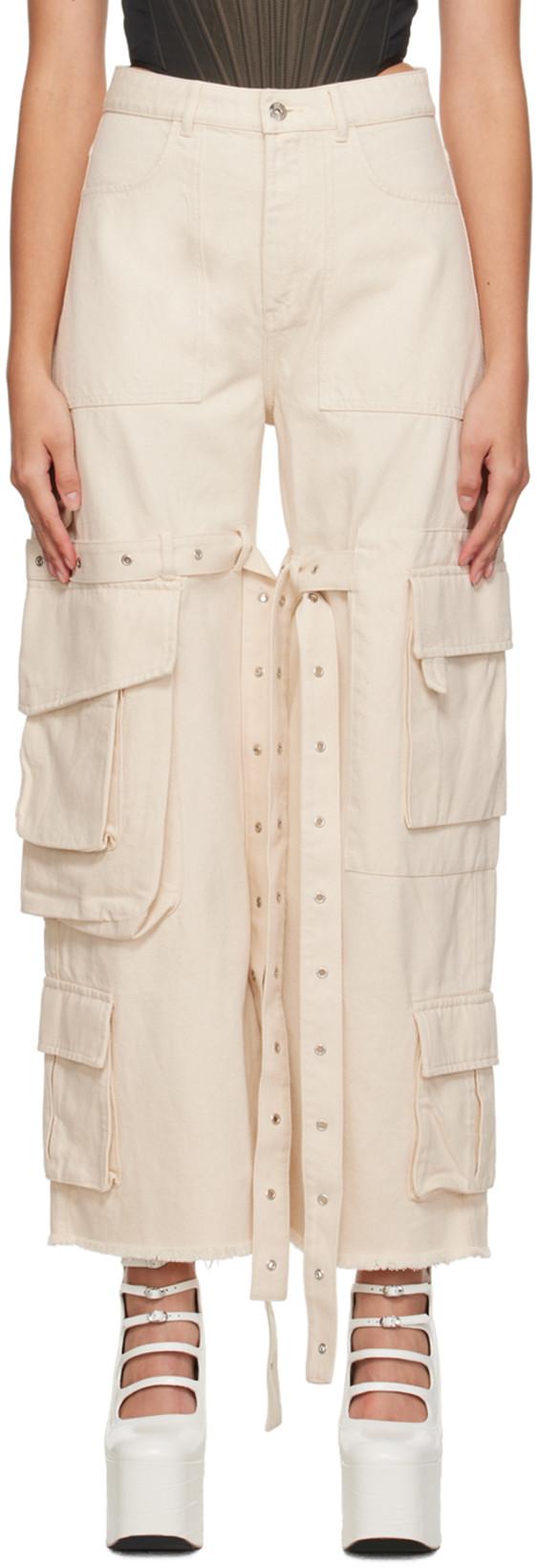 Beige Multipocket Jeans by MARQUES' ALMEIDA