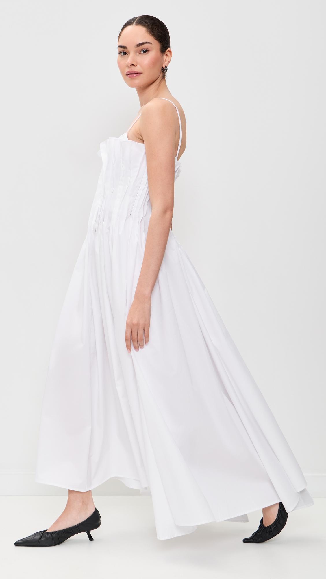 Cinched Pleated Midi Dress by MARQUES' ALMEIDA
