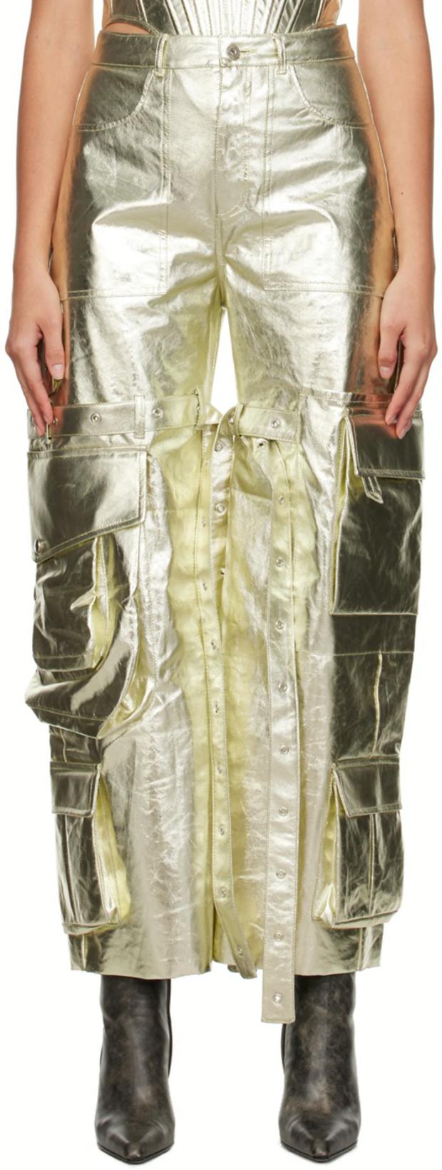 Gold Multipocket Jeans by MARQUES' ALMEIDA