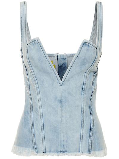 Refibra & organic cotton denim top by MARQUES' ALMEIDA