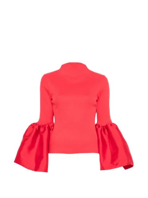 flared-cuff mock-neck top by MARQUES' ALMEIDA