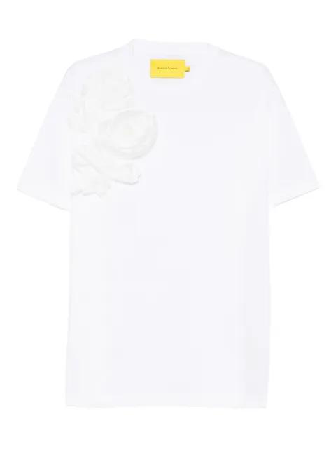 flower-appliqué T-shirt by MARQUES' ALMEIDA