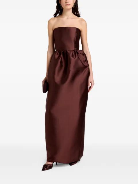 strapless gathered maxi dress by MARQUES' ALMEIDA