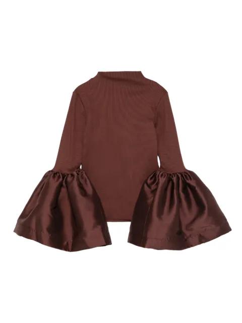 turtleneck puff-sleeve top by MARQUES' ALMEIDA