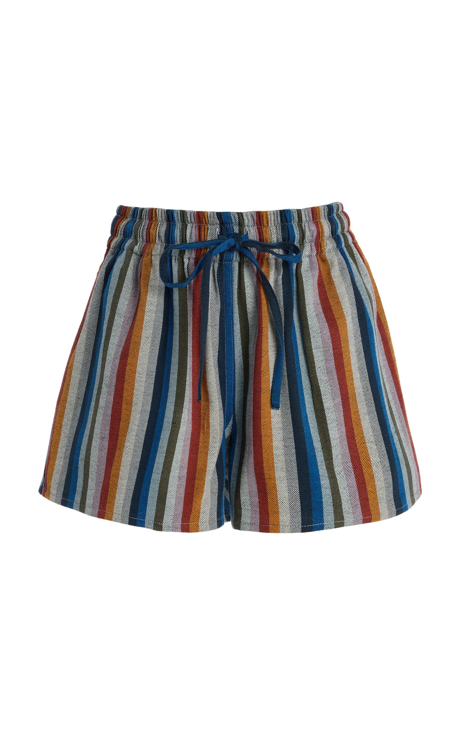 Marrakshi Life - Exclusive High-Waisted Striped Cotton-Blend Shorts - Multi - - Moda Operandi by MARRAKSHI LIFE Marrakshi Life - Exclusive High-Waisted Striped Cotton-Blend Shorts - Multi - - Moda Operandi by MARRAKSHI LIFE