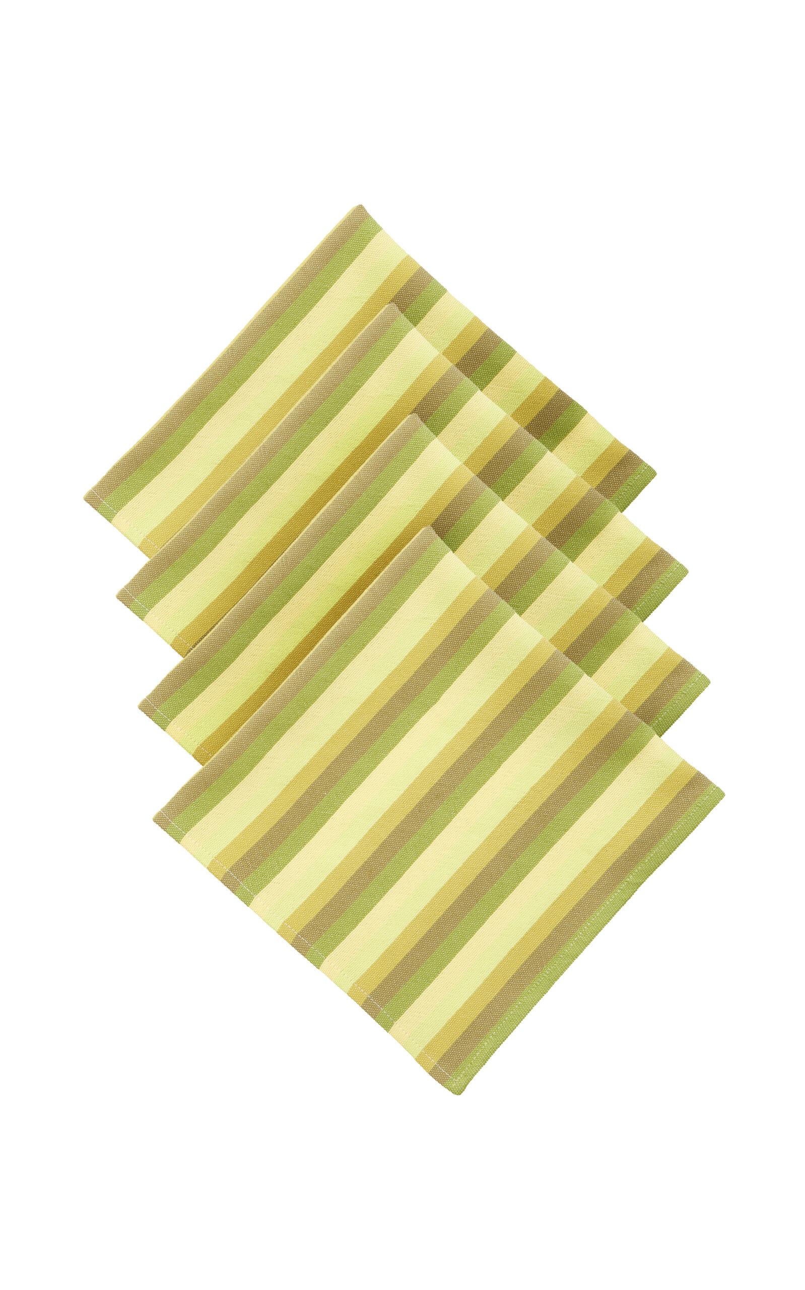 Marrakshi Life - Exclusive La Isla Set-of-Four Cotton Napkins - Stripe - Moda Operandi by MARRAKSHI LIFE