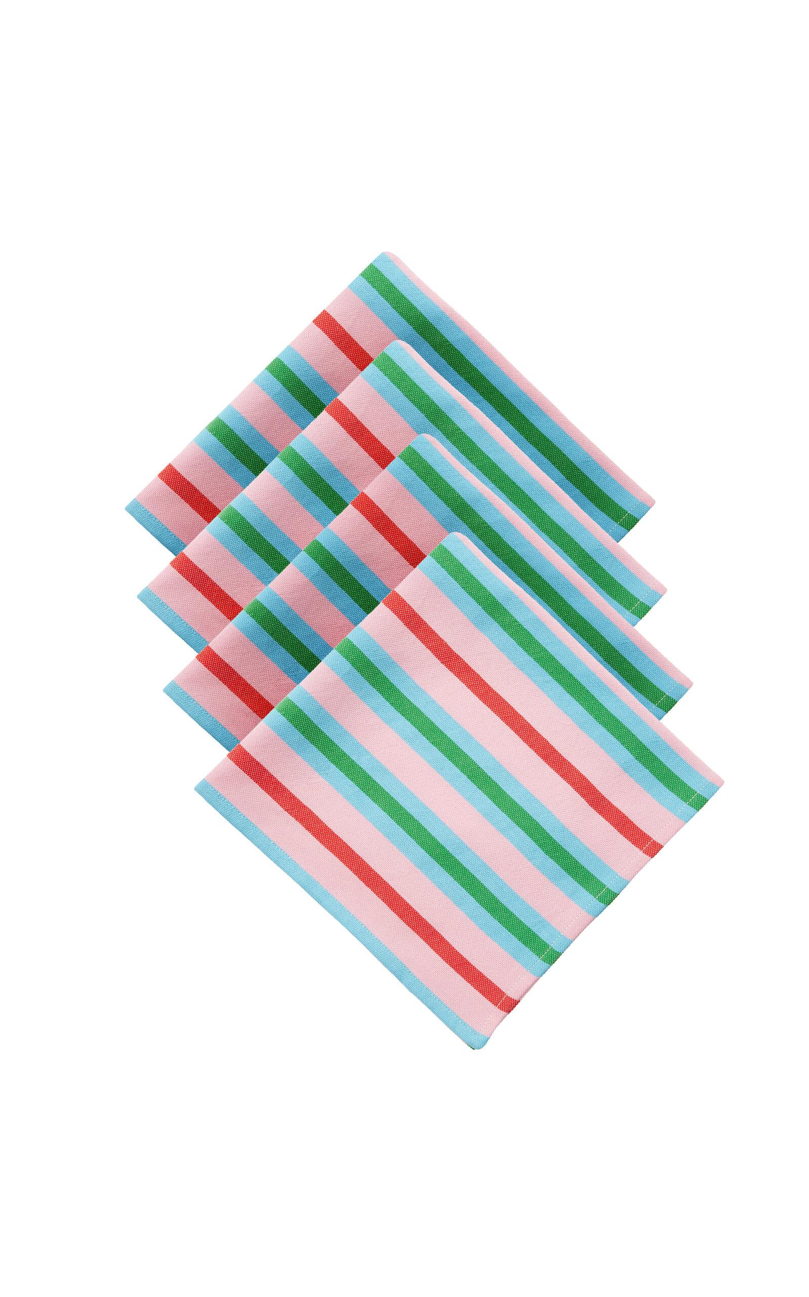 Marrakshi Life - Exclusive La Isla Set-of-Four Cotton Napkins - Stripe - Moda Operandi by MARRAKSHI LIFE