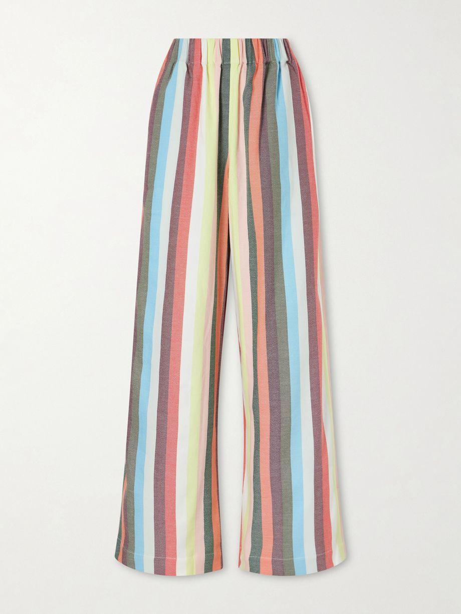 The Palazzo striped cotton wide-leg pants by MARRAKSHI LIFE