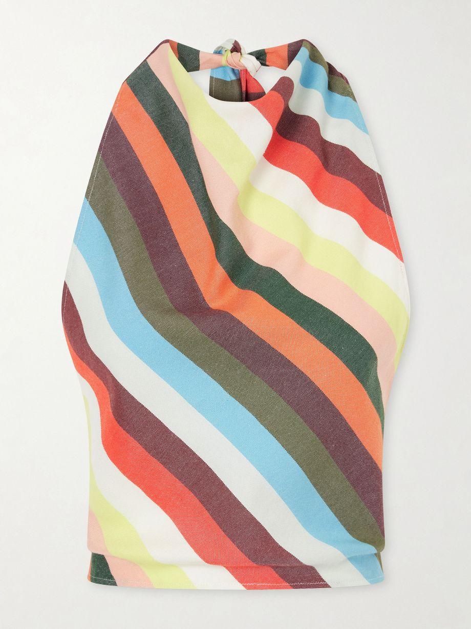 The halterneck striped cotton tank top by MARRAKSHI LIFE