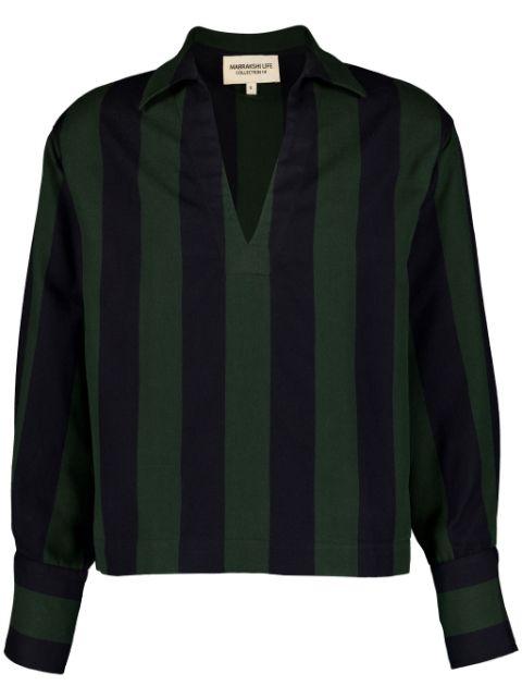 V-neck striped blouse by MARRAKSHI LIFE