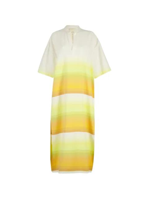 striped V-neck midi dress by MARRAKSHI LIFE