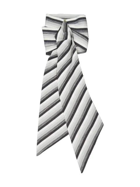 striped cotton-blend scarf by MARRAKSHI LIFE