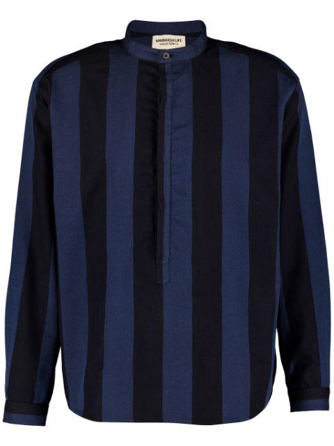 two-tone striped shirt by MARRAKSHI LIFE